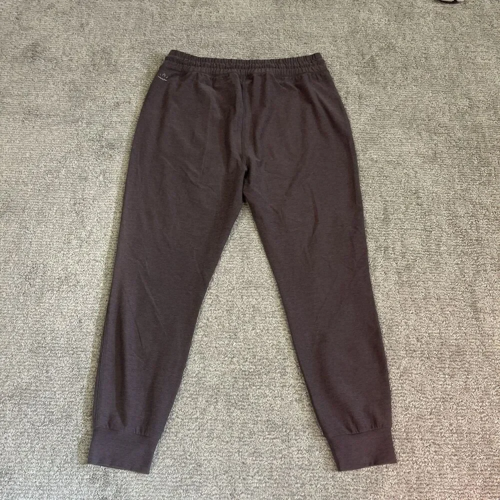 Beyond Yoga Joggers Womens Medium Pants Brown Pockets Stretch Soft Lounge USA